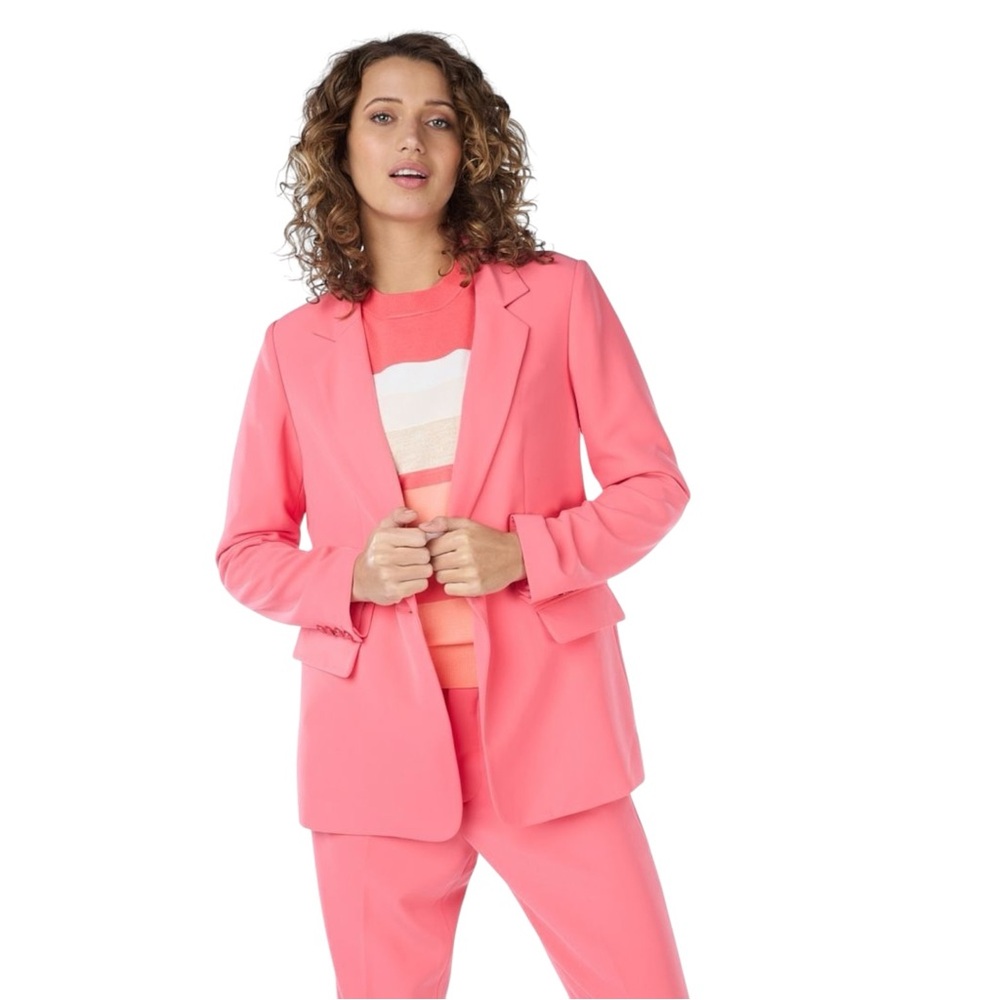 ESQUALO Pink Blazer‎ Classic Notched Lapel